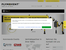 Tablet Screenshot of plymovent.de