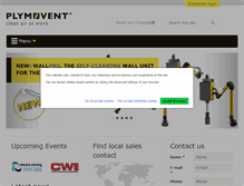 Tablet Screenshot of plymovent.com